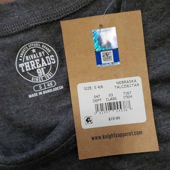 Knights Apparel Huskers Long Tee Woman Size S 4-6 - Picture 6 of 6